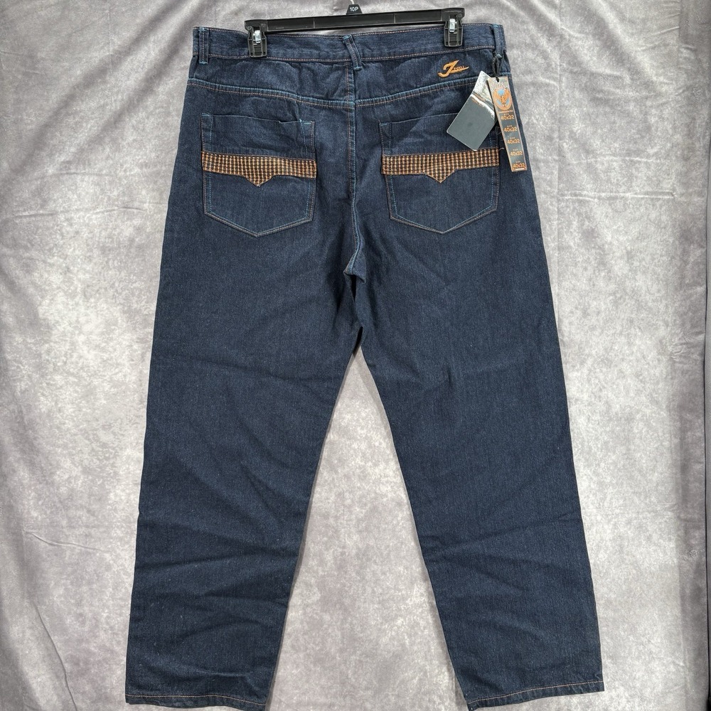 VTG Jinzu Jeans Mens 40x32 Baggy Dark Blue Wash Y2K 00s Skater